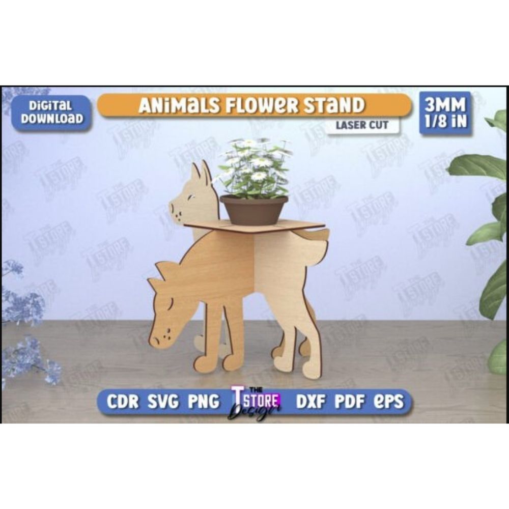 πΎπΈ Animals Flower Stands Bundle | Garden Design | Home Decor | Flower Holders Set | CNC Files - Image 4