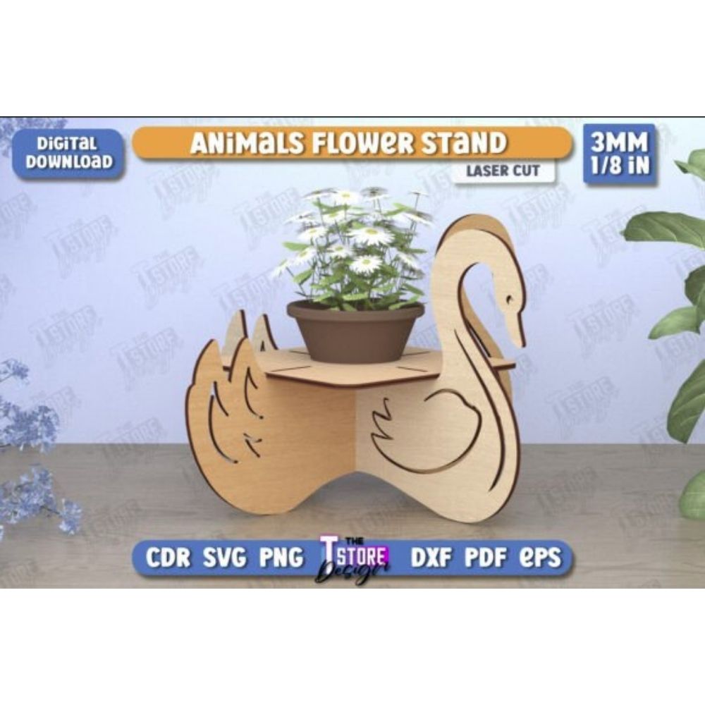 πΎπΈ Animals Flower Stands Bundle | Garden Design | Home Decor | Flower Holders Set | CNC Files - Image 3