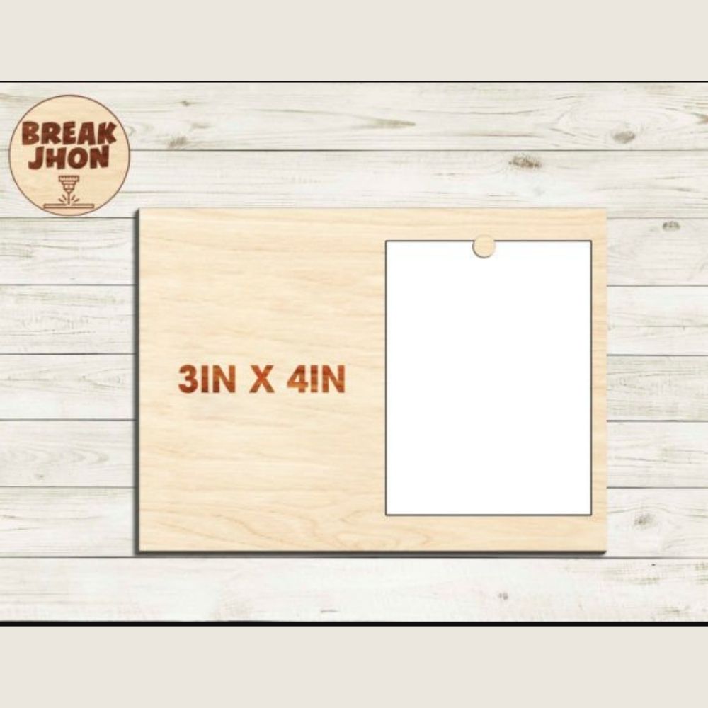 Break Jhon Photo Frame | Minimalist Wooden Picture Frame | Laser Cut SVG CNC File - Image 3