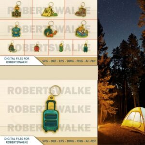 Camping Cut Files Bundle – 10 High-Quality SVG & DXF Designs for Outdoor & Adventure Crafts