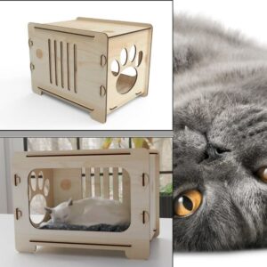 DIY Laser Cut Cat House Plan – Easy Woodworking Project