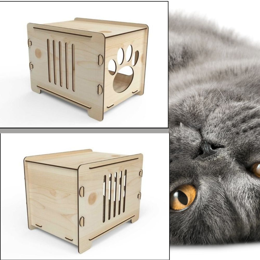 DIY Laser Cut Cat House Plan β Easy Woodworking Project - Image 3
