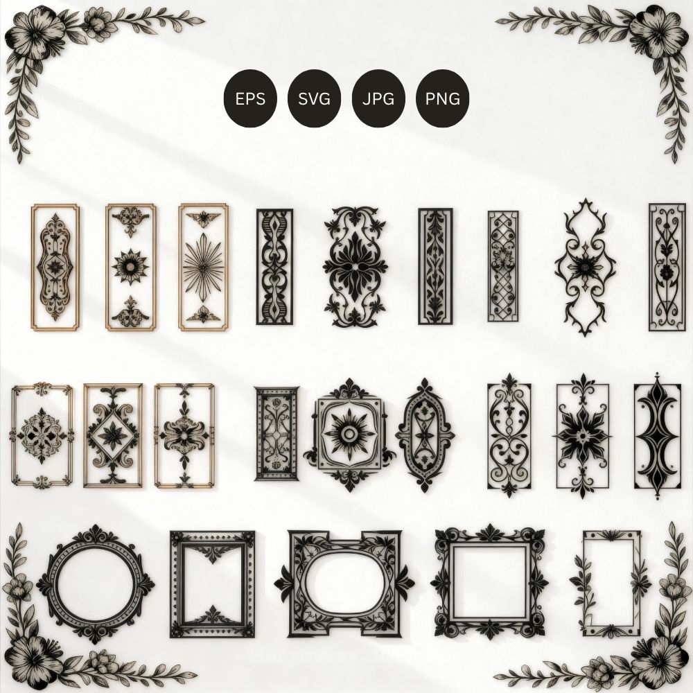 Elegant Floral Laser-Cut Panels - Image 2