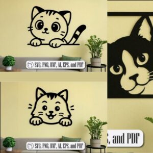 Cricut Cats Wall Art Decor SVG Bundle4