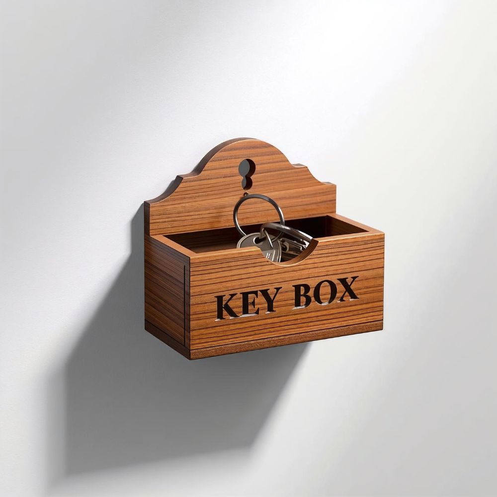 Laser-Cut Decorative Wooden Key Box | CNC Ready - Image 2
