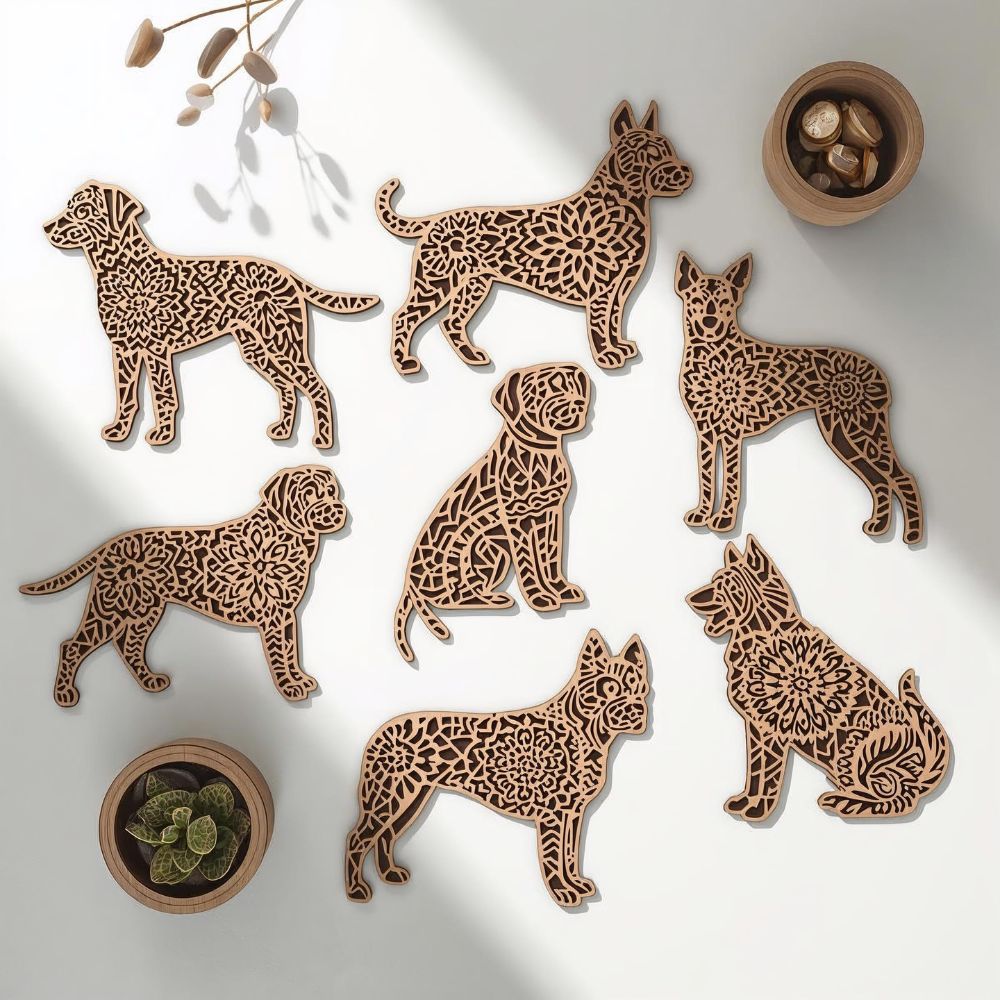 πΆ Dog Mandala SVG Bundle | Laser Cut Dog Designs | Animal Mandala Vector Pack for Cricut & CNC - Image 3