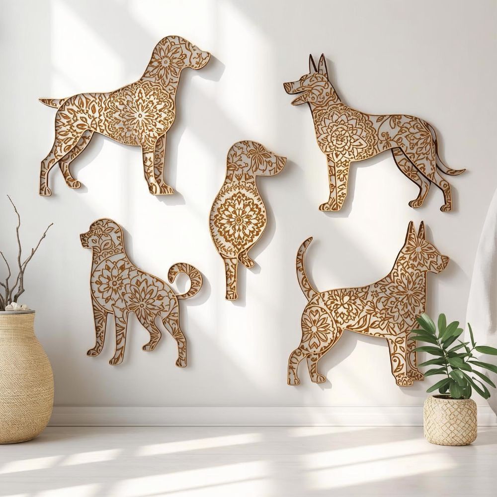 πΆ Dog Mandala SVG Bundle | Laser Cut Dog Designs | Animal Mandala Vector Pack for Cricut & CNC - Image 2