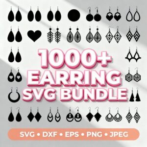 1000+ Earring SVG Bundle | Leather Earring SVG Templates | Laser Cut Earring Files | Keychain SVG | Boho & Geometric Earring Designs | Cricut & Glowforge Ready