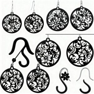 Floral Teardrop Earring SVG Bundle 2