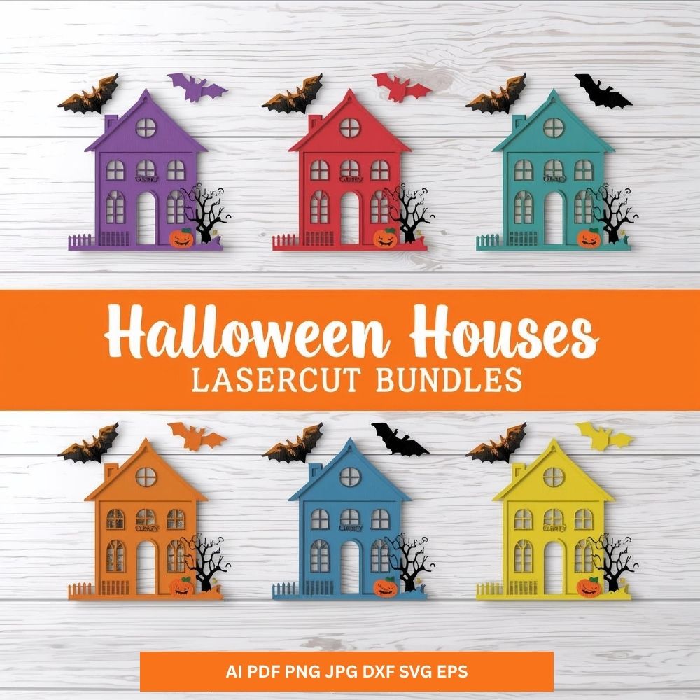 Halloween Laser Cut Files & SVG Bundles for Cricut & Glowforge | DIY Crafts, Decorations & Digital Downloads - Image 2