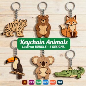 Keychain Animals Lasercut BUNDLES1