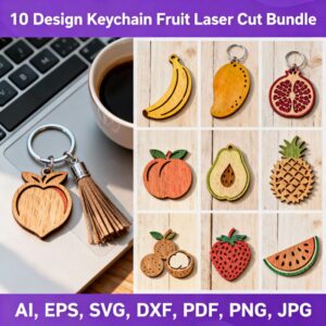 Keychain Fruit Lasercut Bundles11