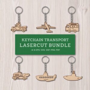Keychain Transport Lasercut BUNDLES6