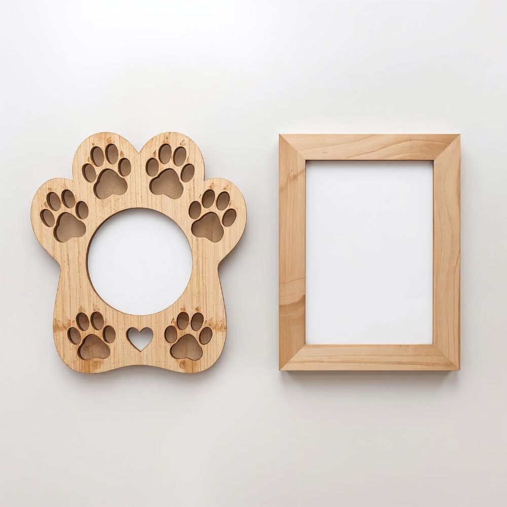 Dog Paw Picture Frame SVG | Laser Cut Pet Photo Frame Files for Glowforge & Cricut - Image 3