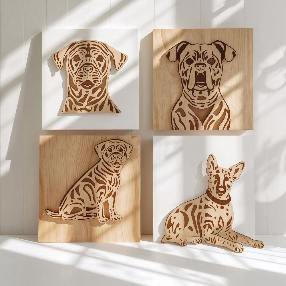 πΆ Laser Cut Dog Wall Art SVG Bundle | 3D Layered Pet Silhouette Designs | CNC & Cricut Files - Image 3