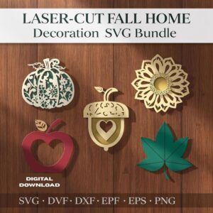 Laser Cut Fall Home Decoration SVG Bundle
