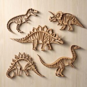 Laser Cut Multilayer Dinosaur SVG Bundle3