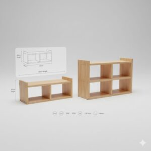 ✨ Elevate Your Workspace: Modular Rack Shelves Desktop Organizer SVG Laser Cutting Files (Glowforge & CNC Ready!) ✨