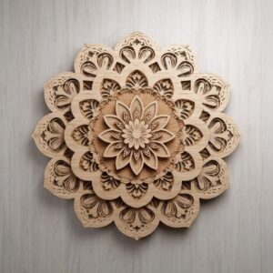 Multilayer Mandala Flower SVG Bundle – 9 Layer Laser Cut Template for Glowforge, Cricut, CNC, and Laser Engraving