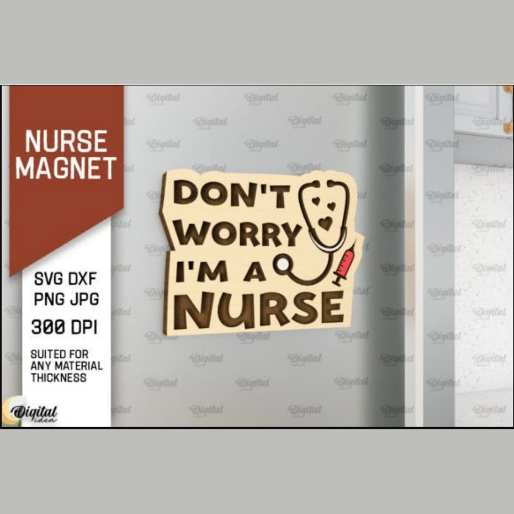 π©ββοΈπ 10 Nurse Magnets SVG Bundle | Laser Cut Files | Funny Nursing Quotes | Nurse Gift Ideas | CNC & Cricut Ready - Image 3