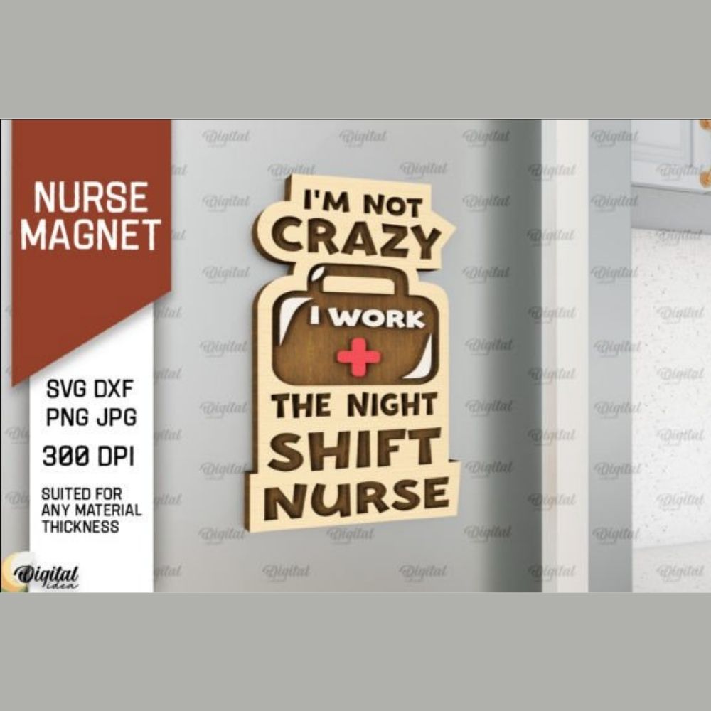 π©ββοΈπ 10 Nurse Magnets SVG Bundle | Laser Cut Files | Funny Nursing Quotes | Nurse Gift Ideas | CNC & Cricut Ready - Image 2