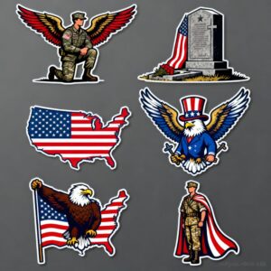 Patriotic Soldier & Eagle SVG Bundle | USA Military Memorial Laser Cut & Print Design Set