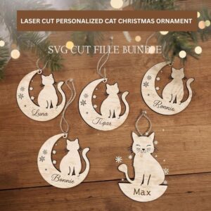 Personalized Cat Ornament SVG Bundle2