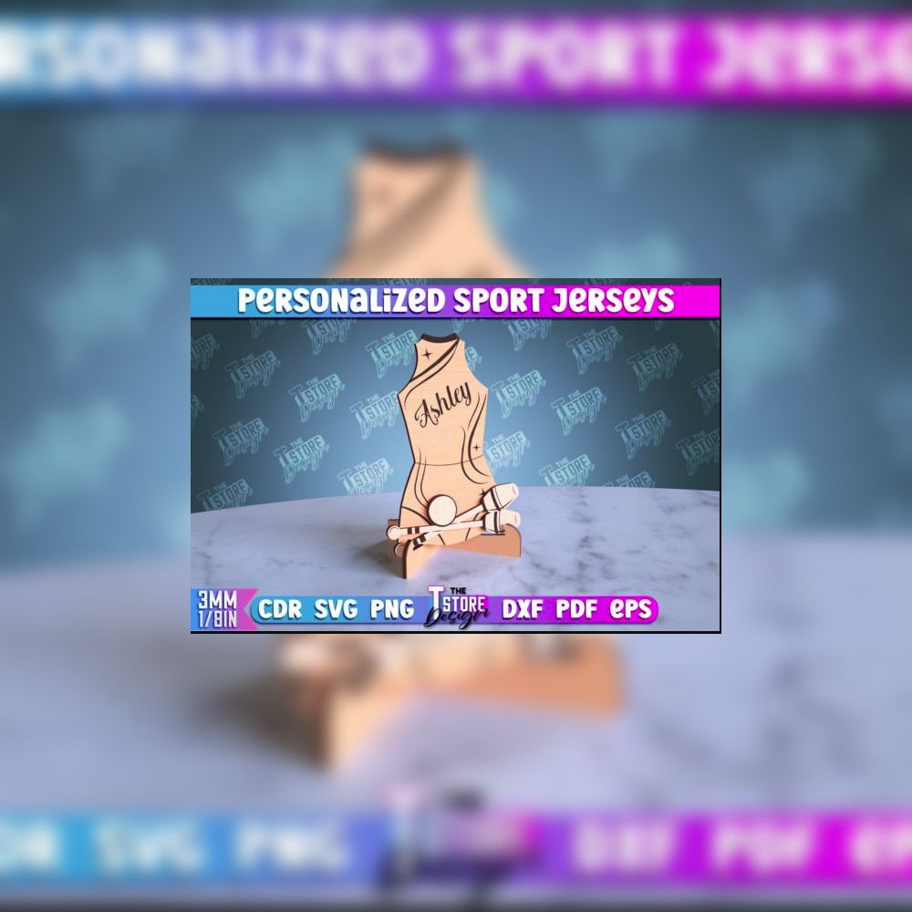 Personalized Sport Jerseys Laser Cut Bundle | CNC & Glowforge Files | Custom Wood Sign | Sports Gift Idea | SVG DXF PDF EPS PNG - Image 3