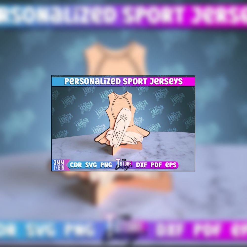 Personalized Sport Jerseys Laser Cut Bundle | CNC & Glowforge Files | Custom Wood Sign | Sports Gift Idea | SVG DXF PDF EPS PNG - Image 2