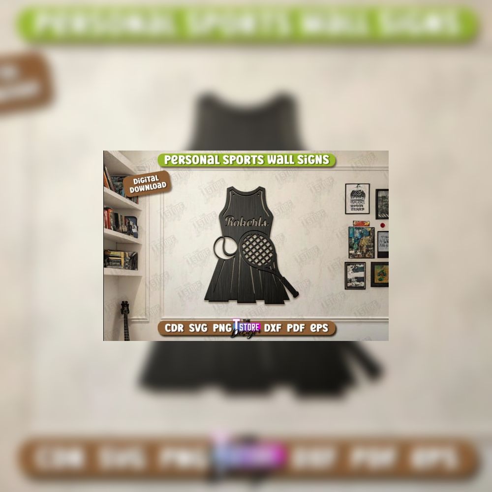 Personalized Sports Decor Laser Cut Bundle | Sports Wall Sign SVG Files | CNC & Glowforge Ready Designs | Digital Download - Image 3