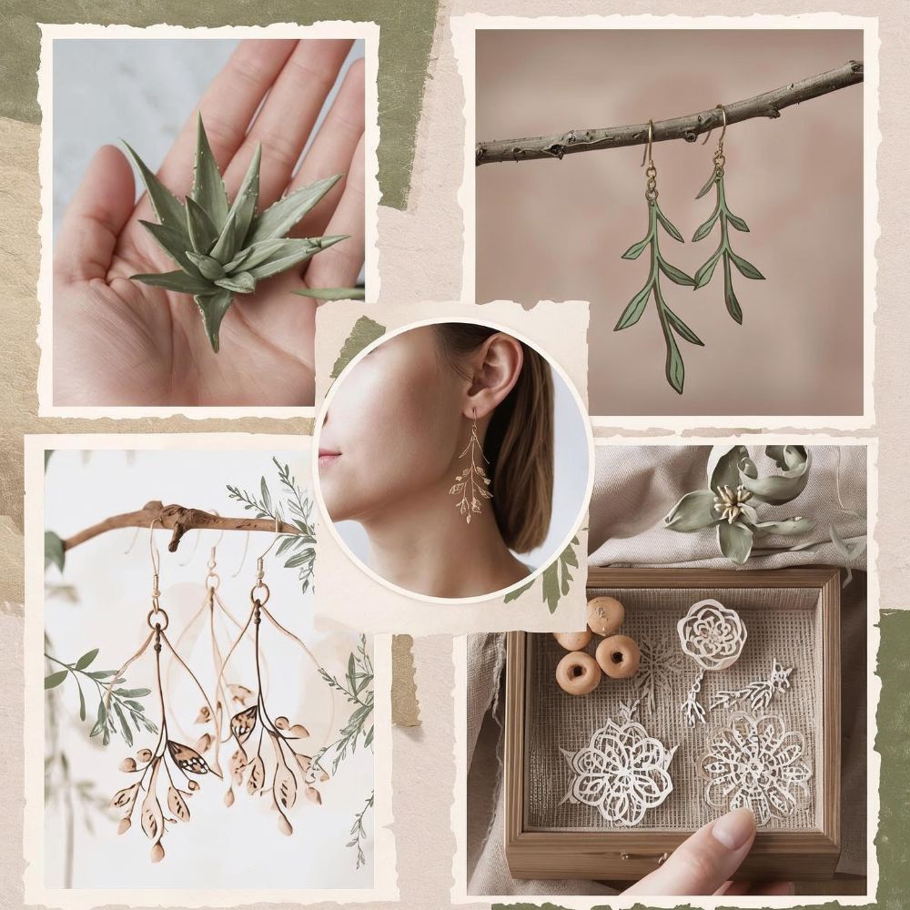 Botanical & Floral Laser Cut Earrings SVG Bundle | Wooden Jewelry Template - Image 3