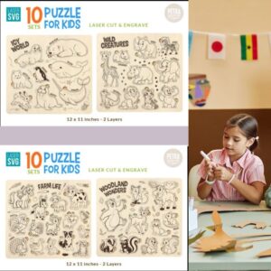Puzzle Sets for Kids Laser Cut File1