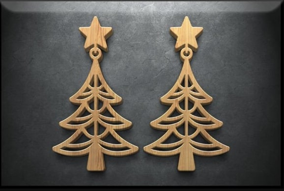 Festive Holiday Earring Laser Cut Bundle | 24 Christmas Jewelry SVG Files | Snowflake, Reindeer, Tree, Santa, Gift & Bell Designs | Glowforge & Cricut Ready - Image 12