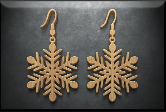 Festive Holiday Earring Laser Cut Bundle | 24 Christmas Jewelry SVG Files | Snowflake, Reindeer, Tree, Santa, Gift & Bell Designs | Glowforge & Cricut Ready - Image 19