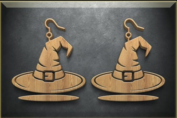 Stylish 11 Halloween Jewelry Laser Cut SVG Bundle | Spooky Earrings & Pendants | Gothic Halloween Jewelry Files for Cricut & Glowforge - Image 3