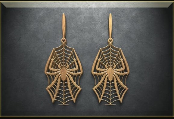 Stylish 11 Halloween Jewelry Laser Cut SVG Bundle | Spooky Earrings & Pendants | Gothic Halloween Jewelry Files for Cricut & Glowforge - Image 11