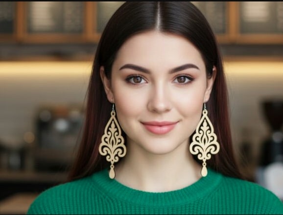 Geometric & Floral Laser Cut Earring SVG Bundle | Wooden Jewelry Template - Image 4