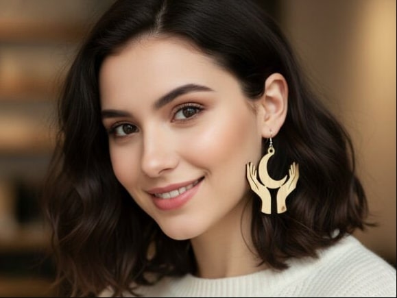 Geometric & Floral Laser Cut Earring SVG Bundle | Wooden Jewelry Template - Image 8