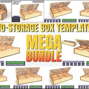 1D-Storage Box Template Mega Bundle โ 10 Wooden Box Laser Cut Designs for DIY Crafts & Jewelry