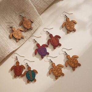 Sea Turtle Earrings Laser Cut SVG 1