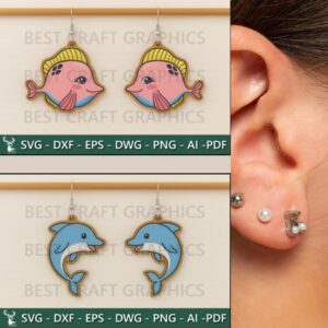 Summer Earrings SVG Cute Ocean Bundle7