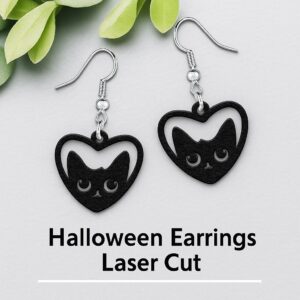 Halloween Laser Cut Earrings | SVG Files for Glowforge, xTool & Cricut