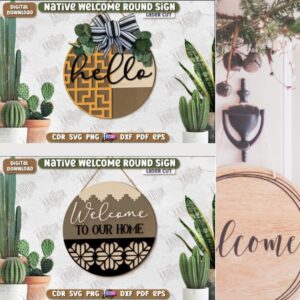 Welcome Wall Signs Laser Cut Bundle CNC3